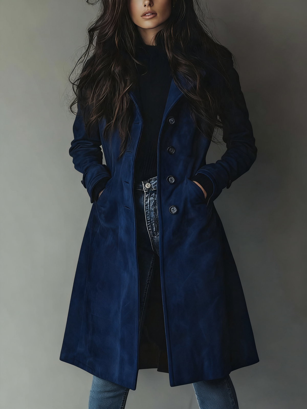 Vintage Suede Trench Coat