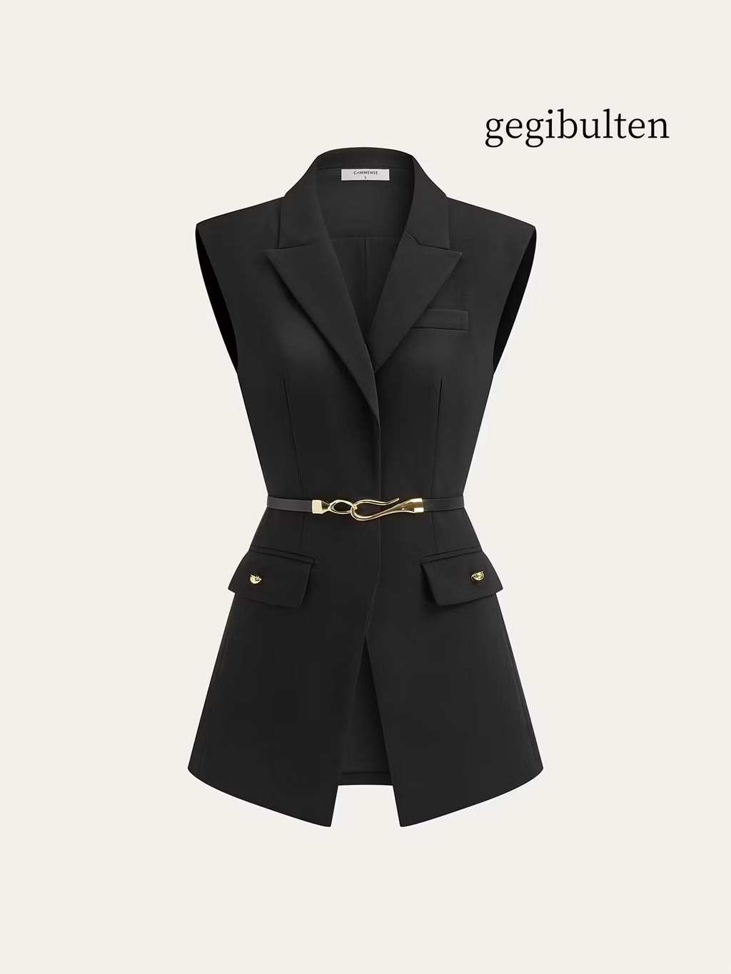 Belted Cap Sleeve Vest