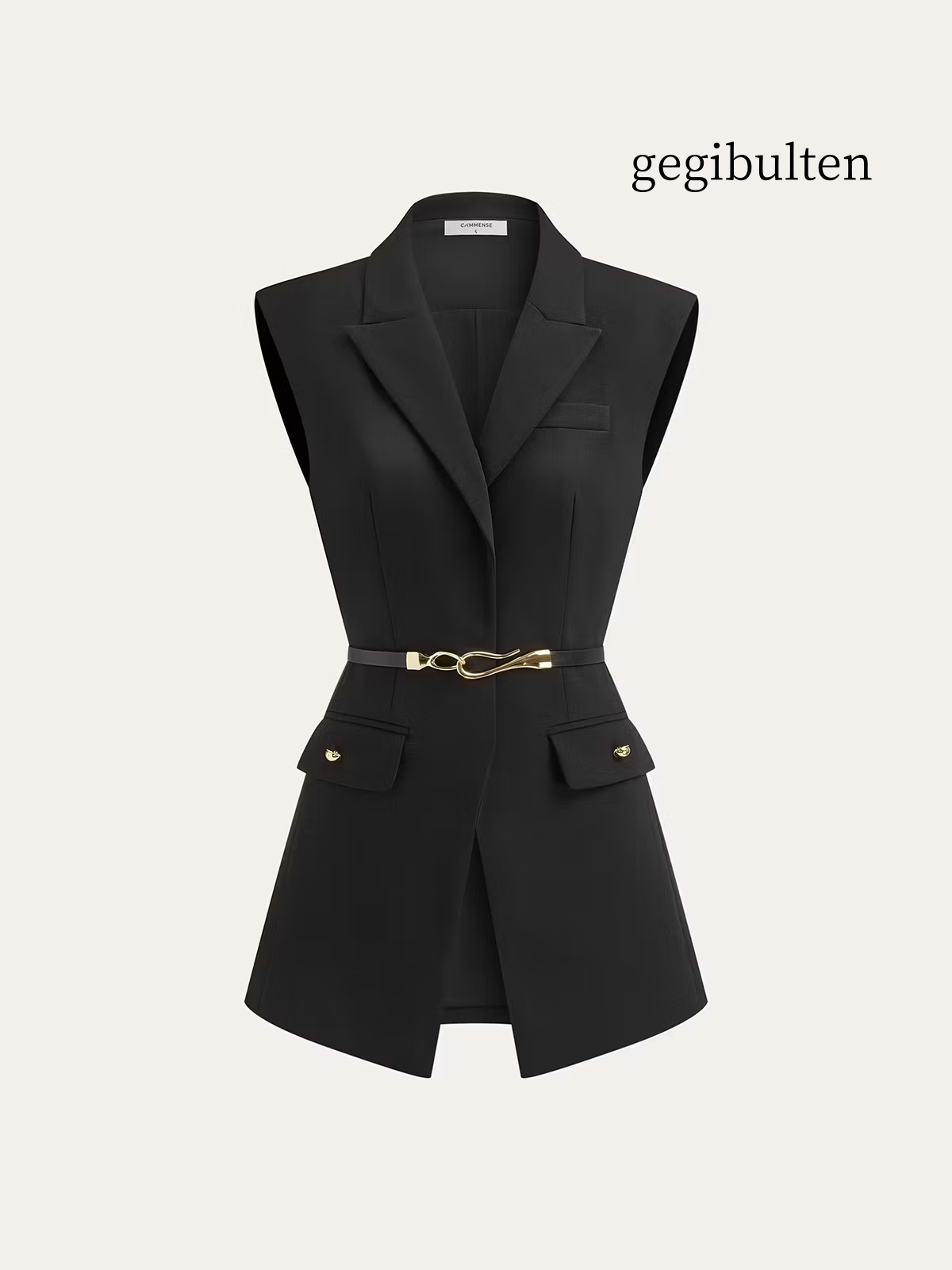 Belted Cap Sleeve Vest