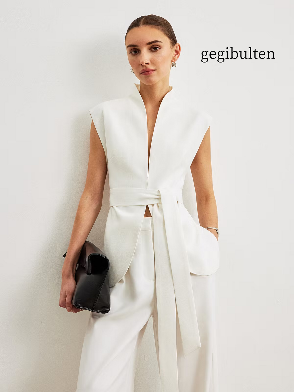 Belted Peplum Top