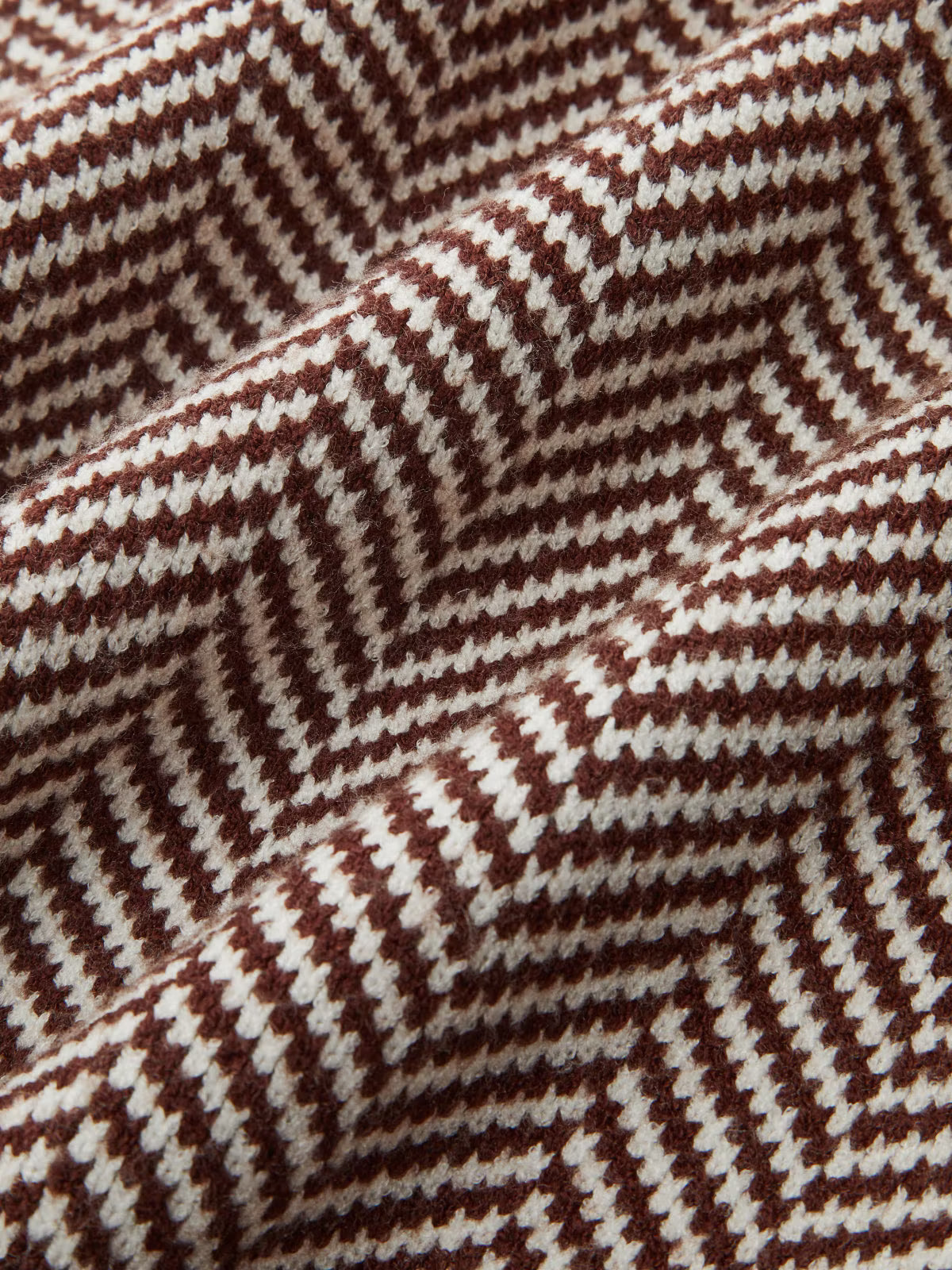 Herringbone Pattern Sleeveless Knit Vest